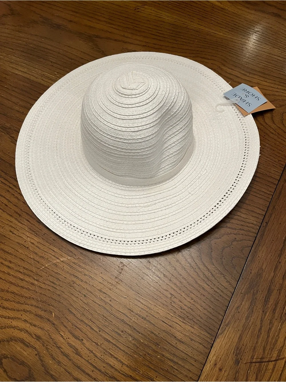 Shade & Shore White Straw Sun Hat, new with tags - Picture 1 of 9